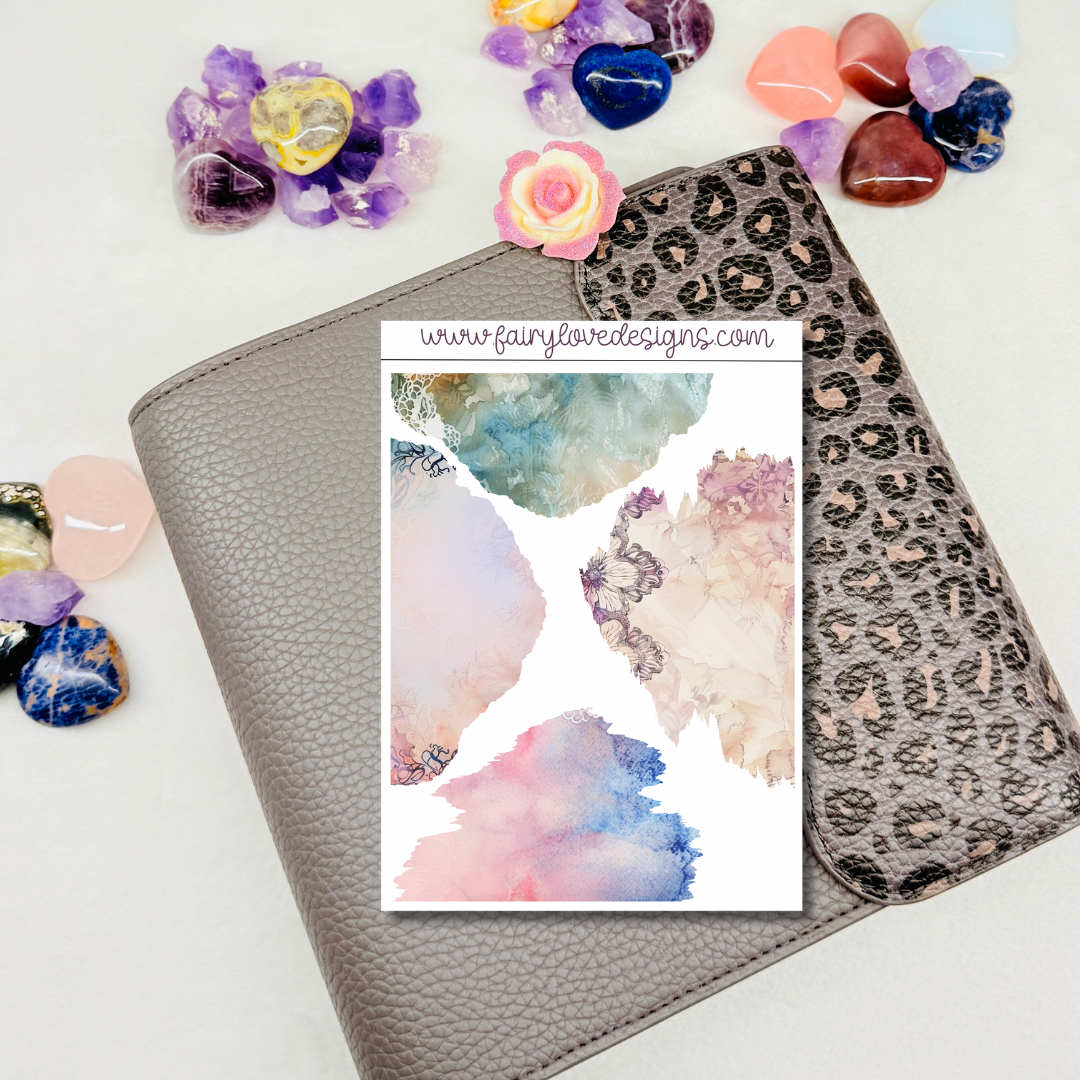 Tye dye Lace Washi Kit