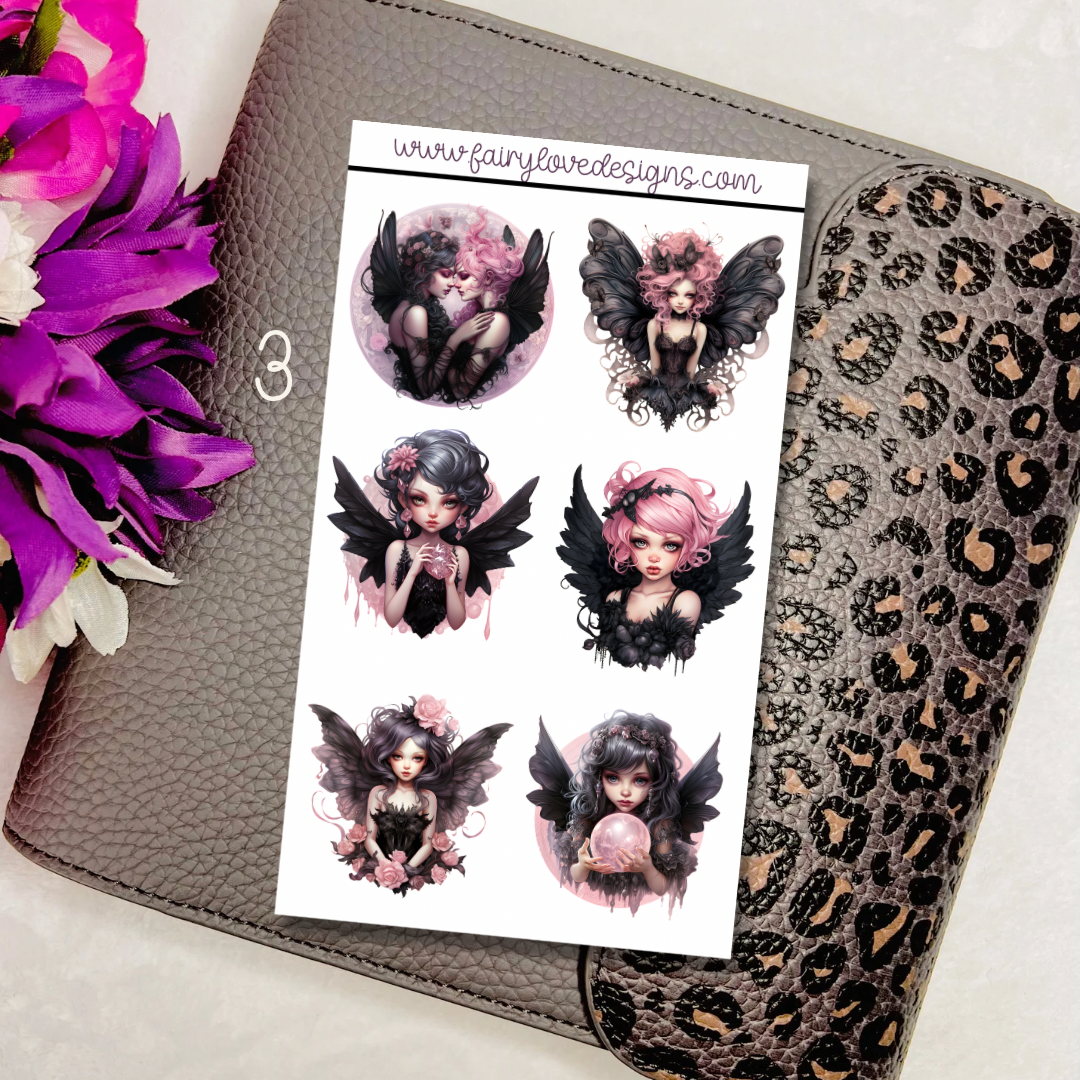 Pink and Black Goth Fairy