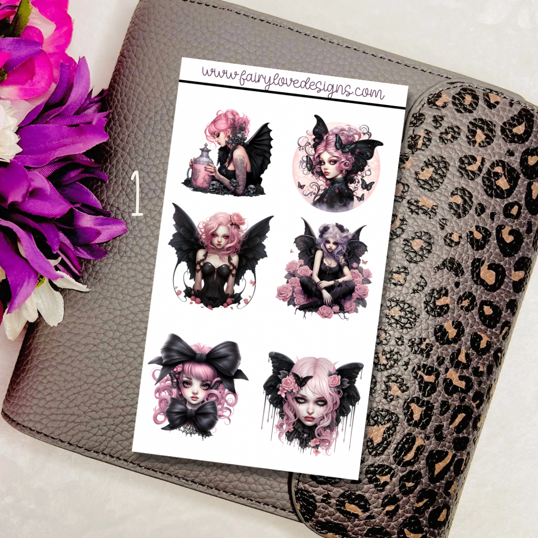 Pink and Black Goth Fairy