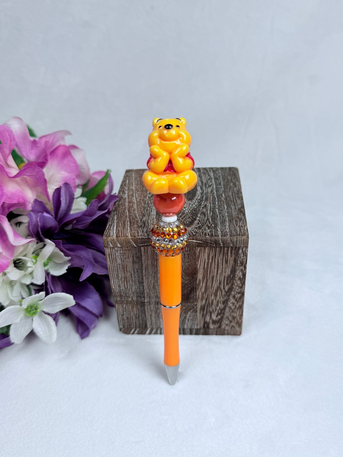 Happy Bear with Orange Pen Barrel