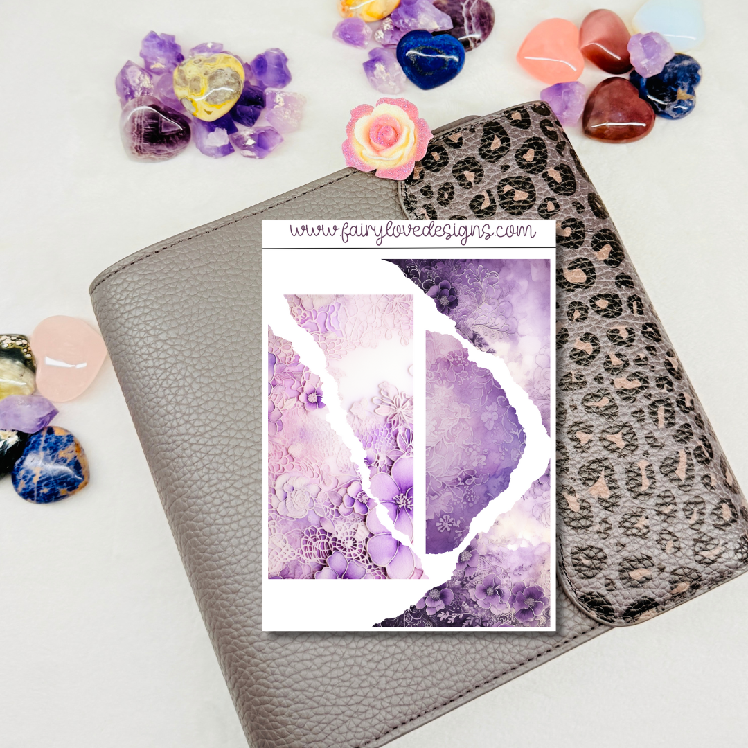 Purple Lace Washi Kit