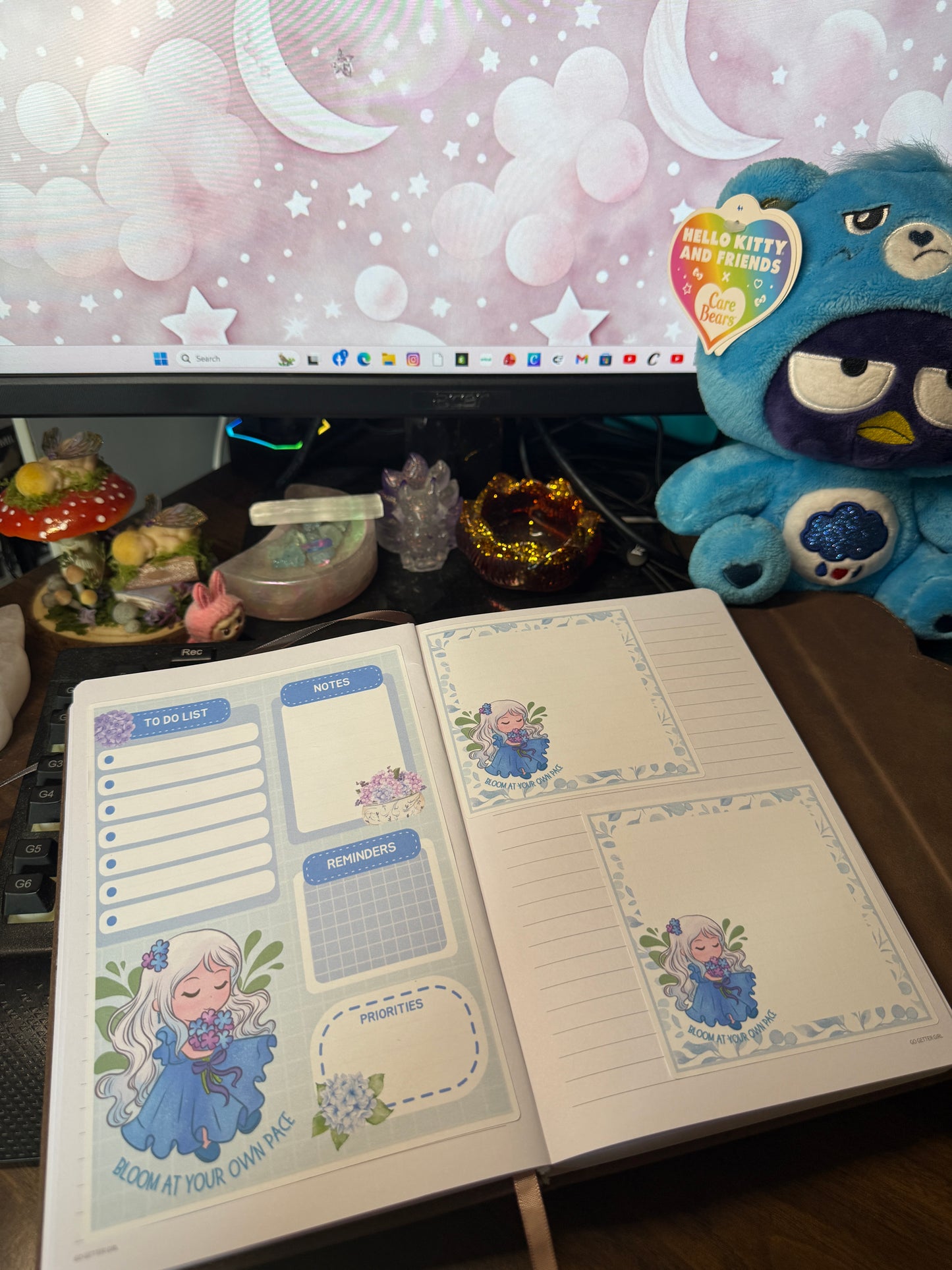 Bloom Notepad and Sticky Note Stickers