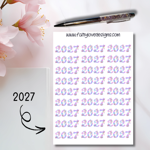 2027 Crystal Year Stickers