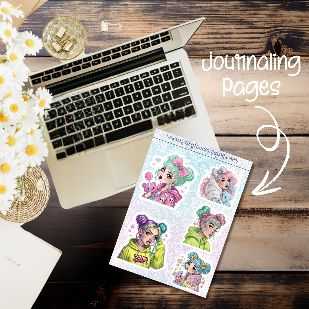 Bubble Gum Journalling Pages