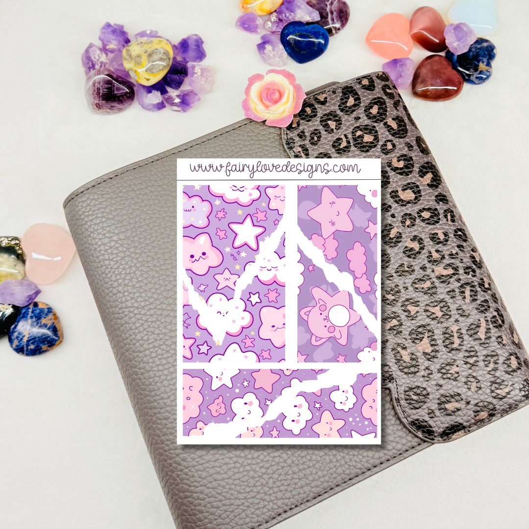 Kawaii Stars and Clouds Washi Kit