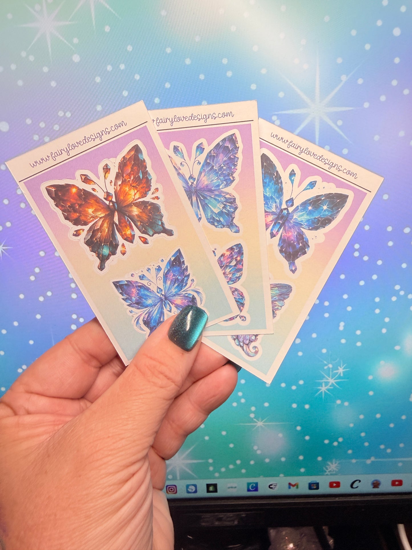 Crystal Meaning Sticker Cards