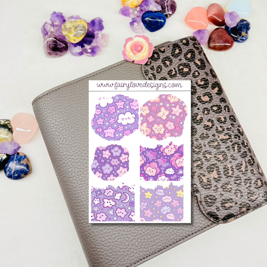 Kawaii Stars and Clouds Washi Kit