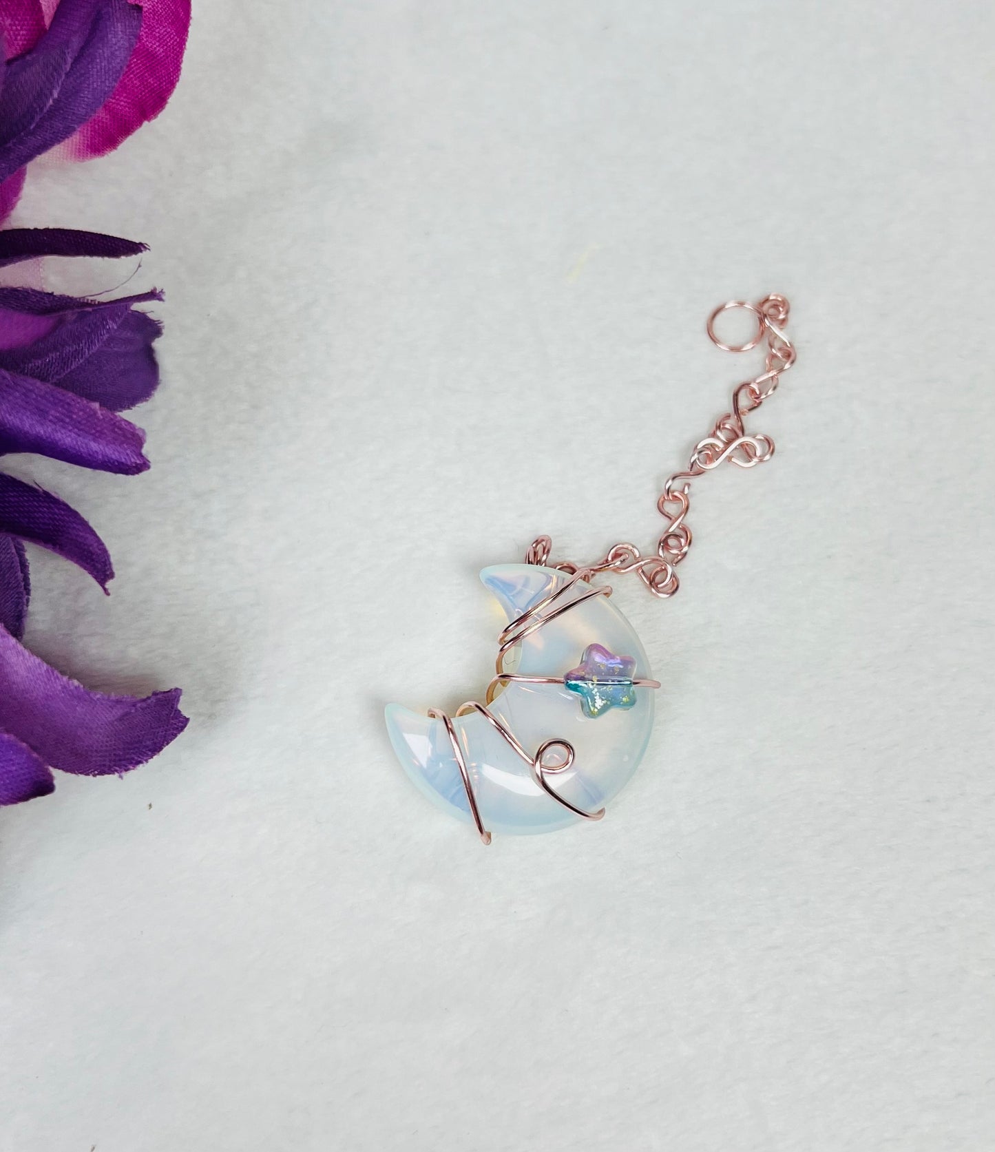 Opalite Moon Planner Charm