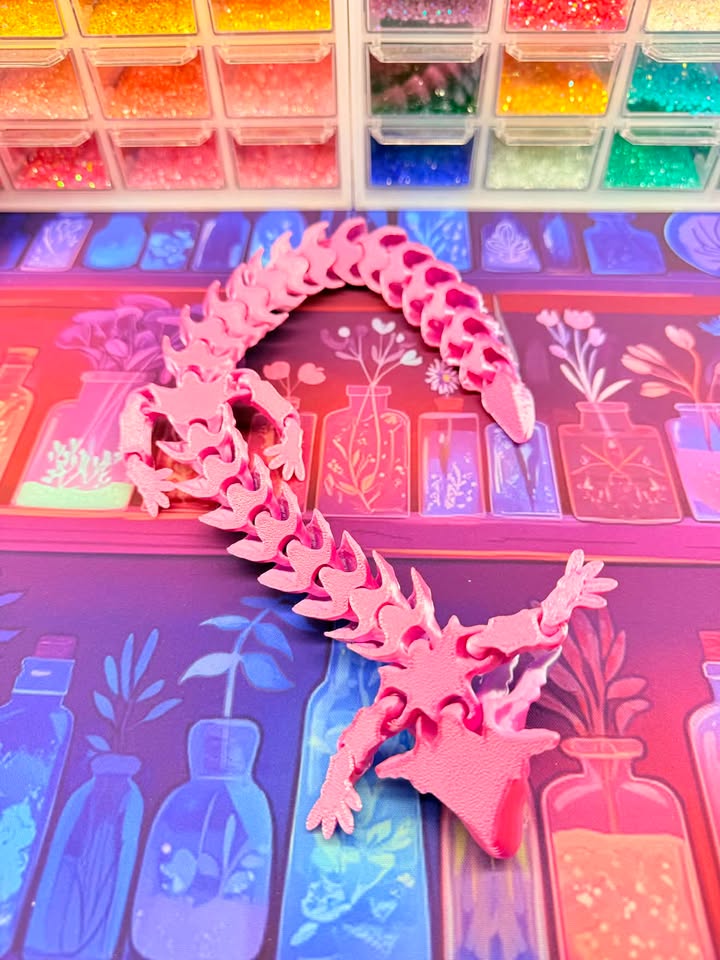 Purple/Pink Dragon - 3d printed