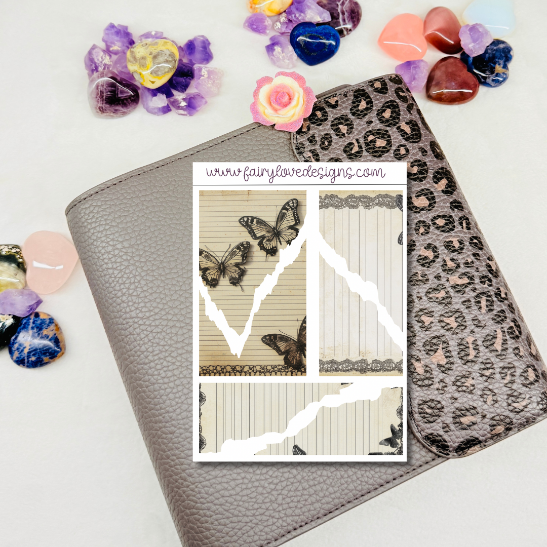 Butterflies and Lace Washi Kit