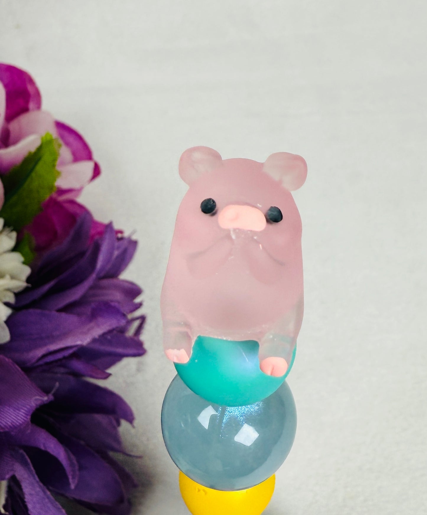 Little Piggy with Rainbow Pen Barrel