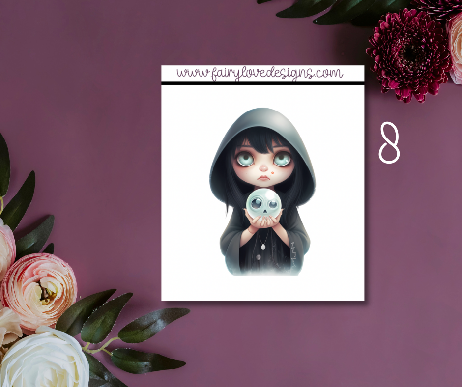 1 1/2" Witchy Girls Single Deco Stickers