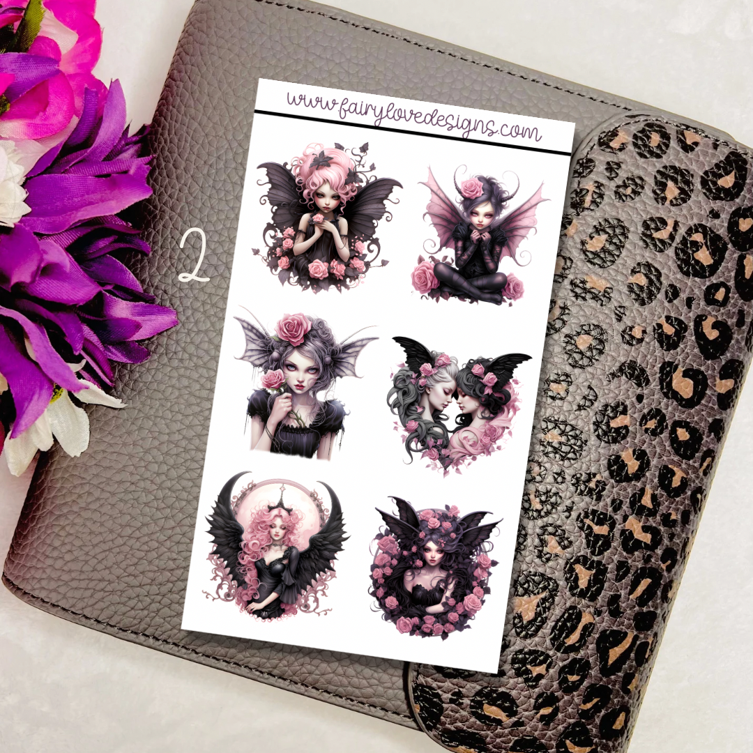 Pink and Black Goth Fairy