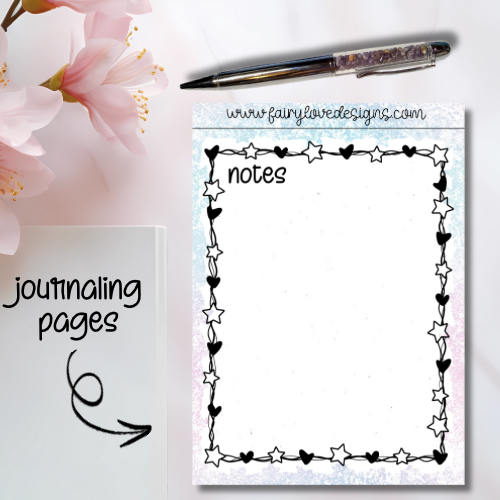 Dark Tone Winter Girl Journaling Pages