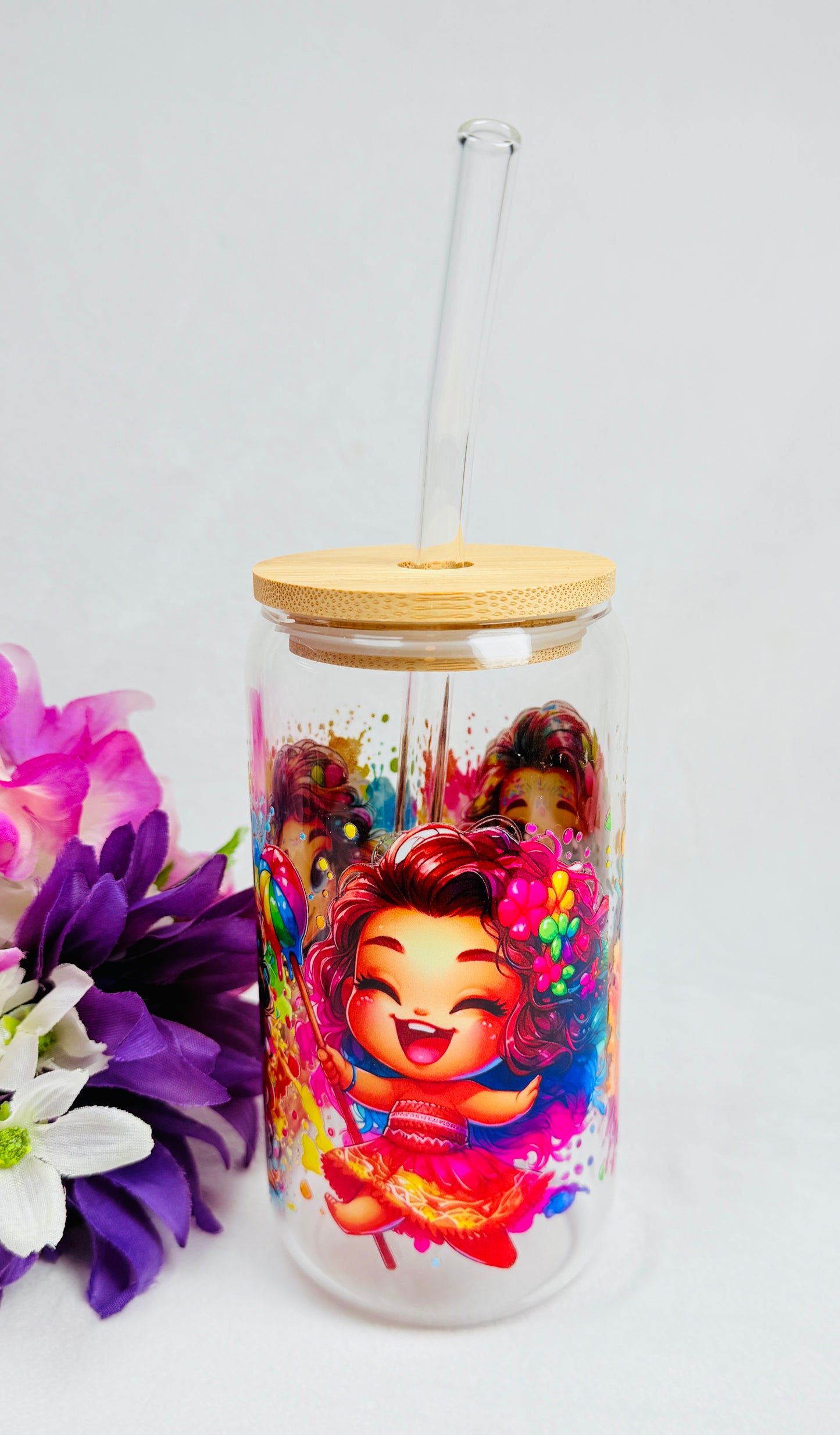 Happy Little Hawaiian Girl 20 ounce Libby Cup