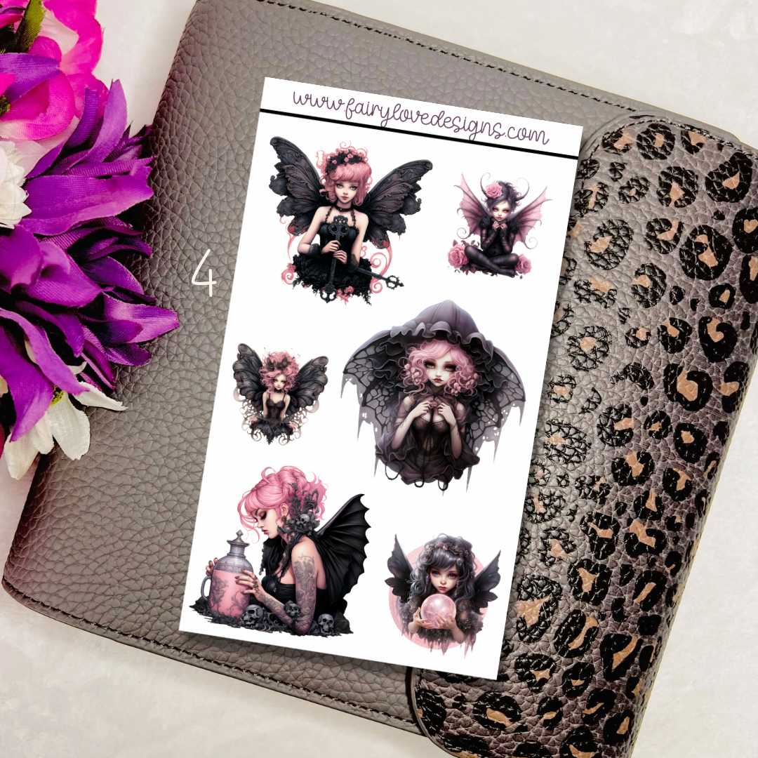 Pink and Black Goth Fairy