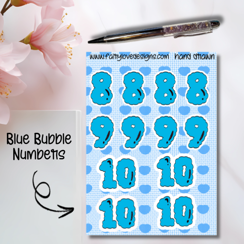 Blue Bubble Numbers