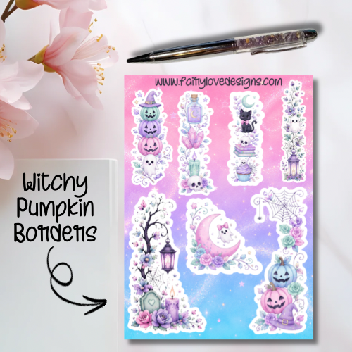 Witchy Pumpkin Borders