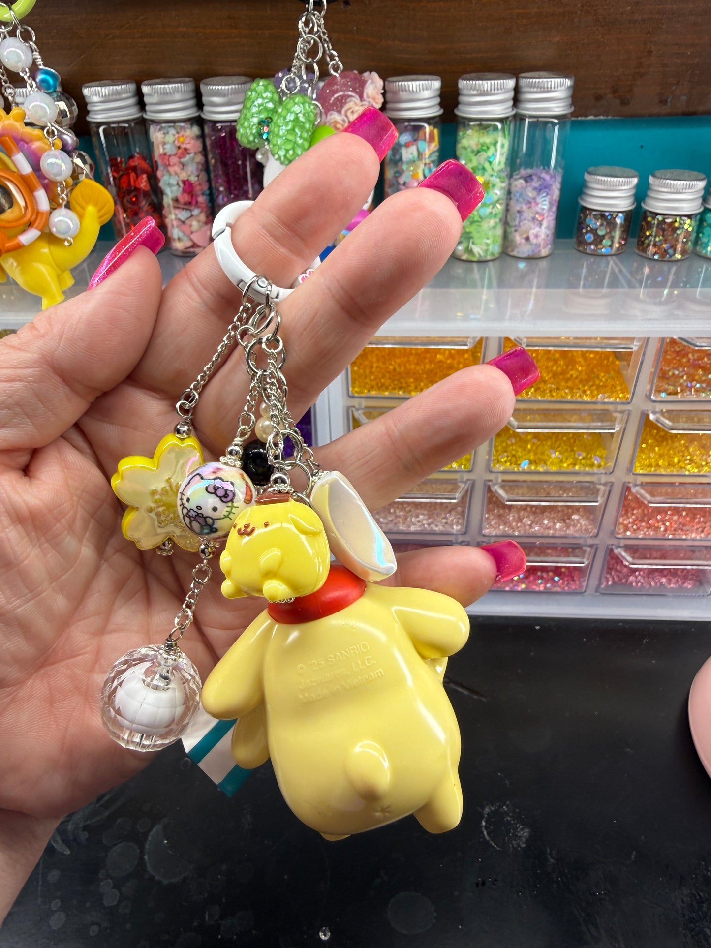 Pom Pom Junk Keychain/Bag Charm