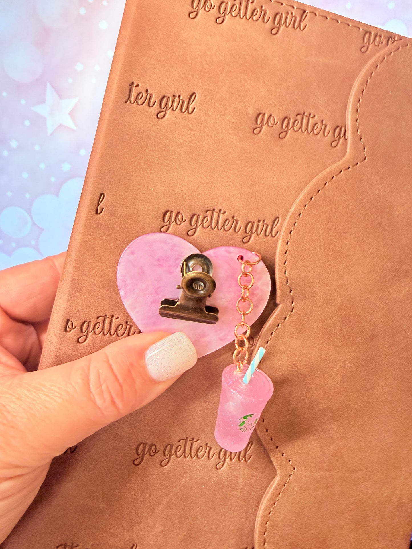 Refresher Drink Heart Journalling Clip