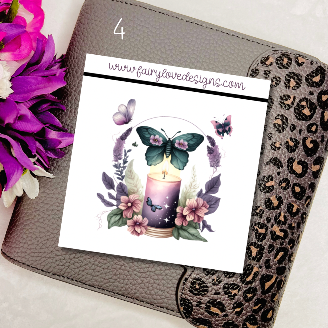 1 1/2” Moth Candle Stickers