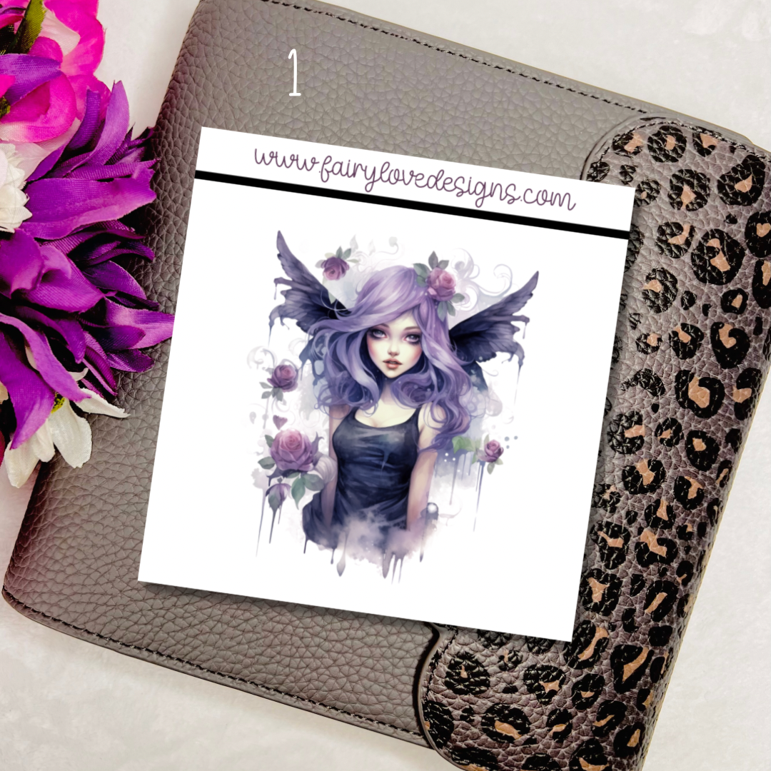 1 1/2” Purple goth Fairies