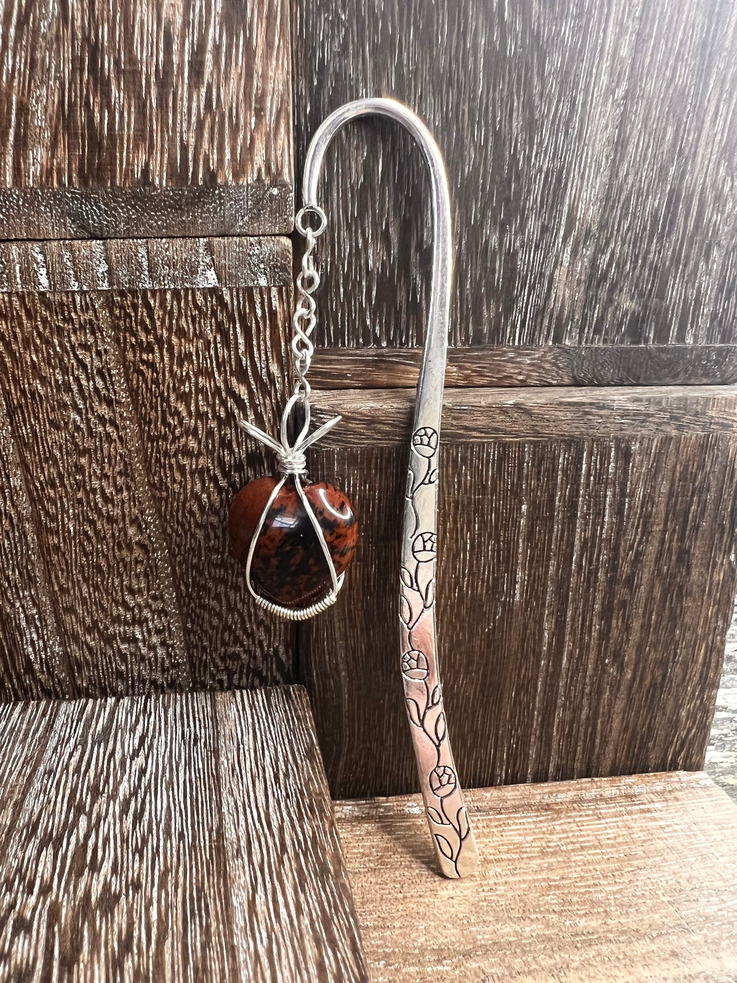 Mahogany Obsidian Sweetheart Bookmark