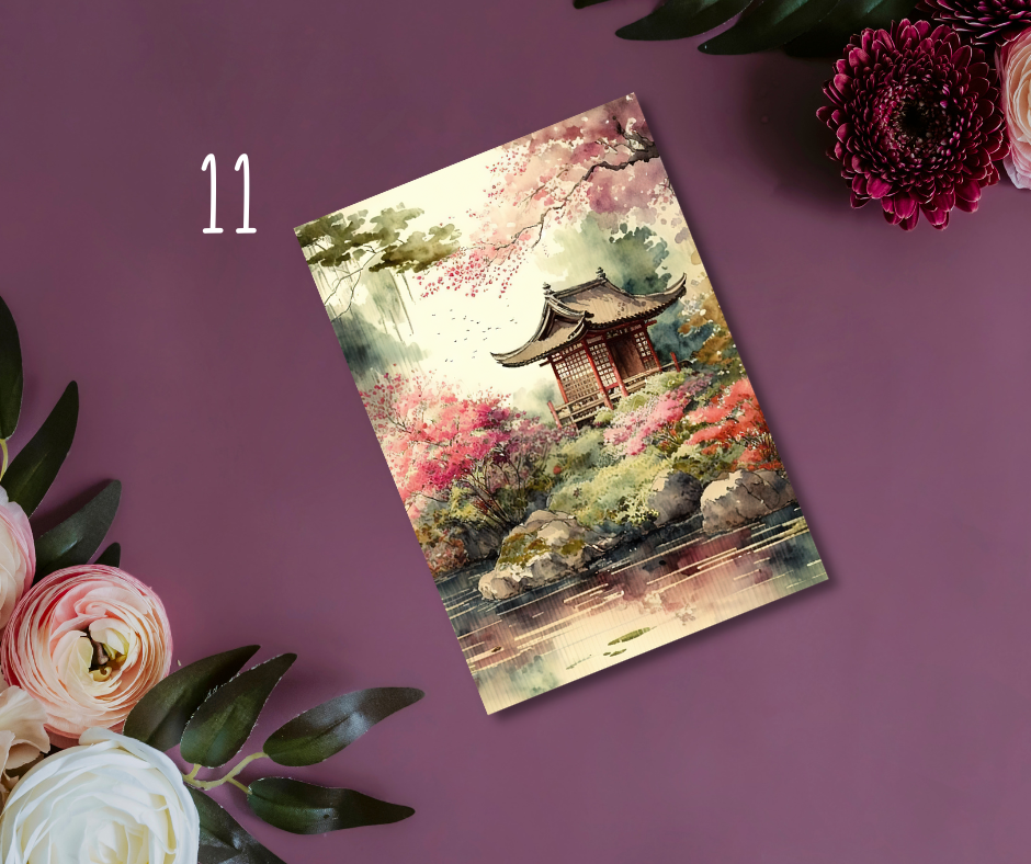 Japanese Art Journaling Cards
