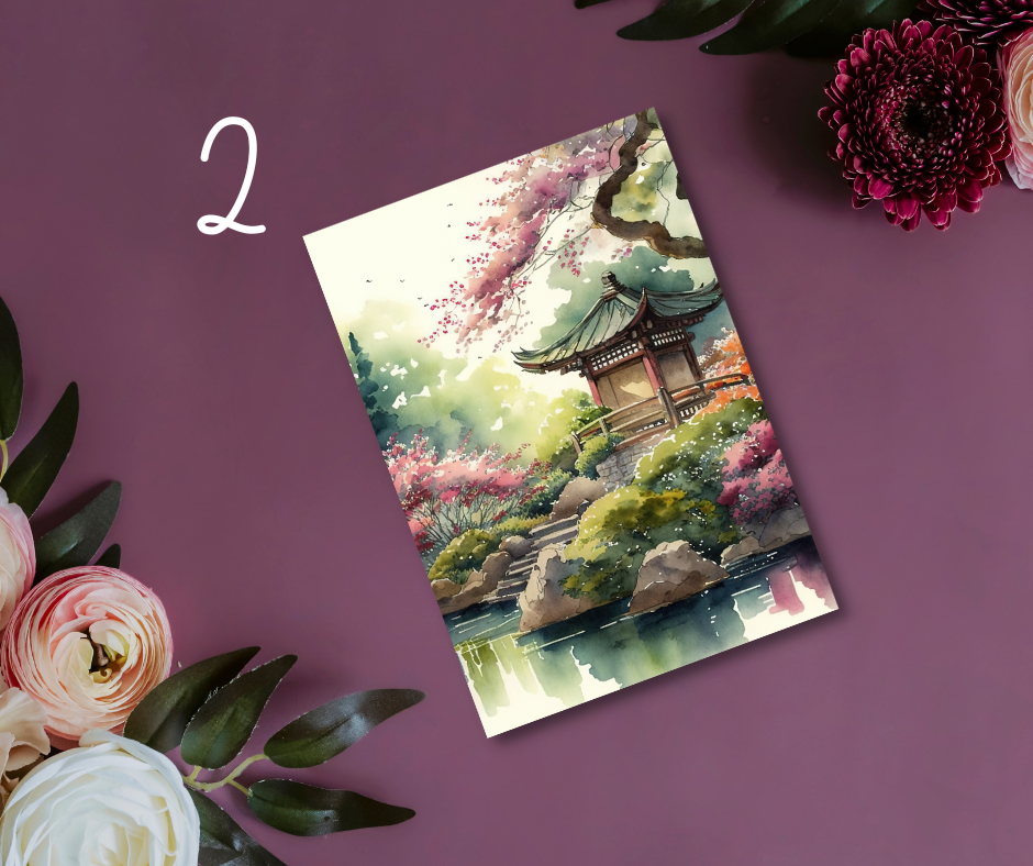Japanese Art Journaling Cards
