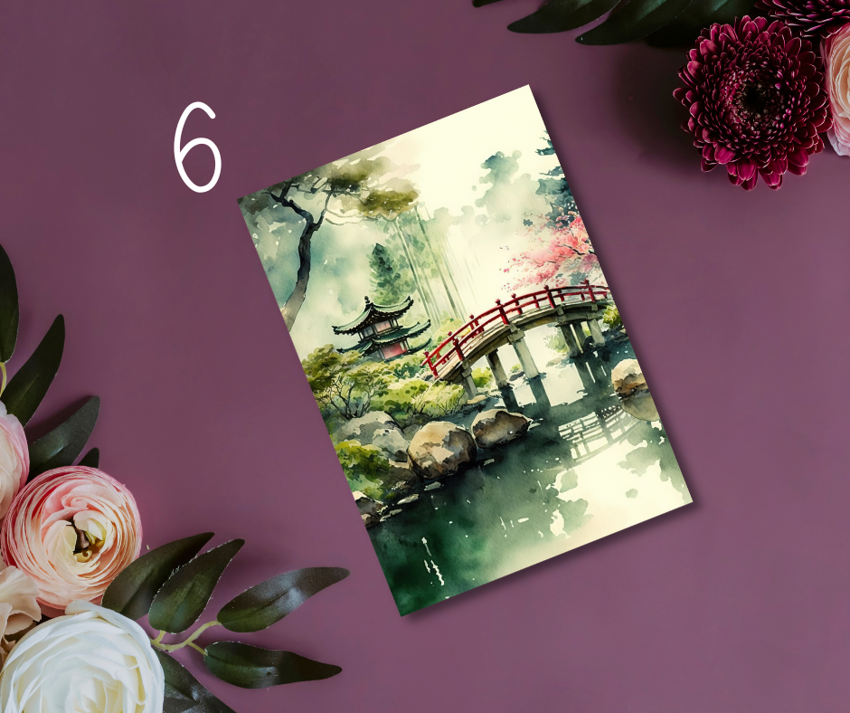 Japanese Art Journaling Cards