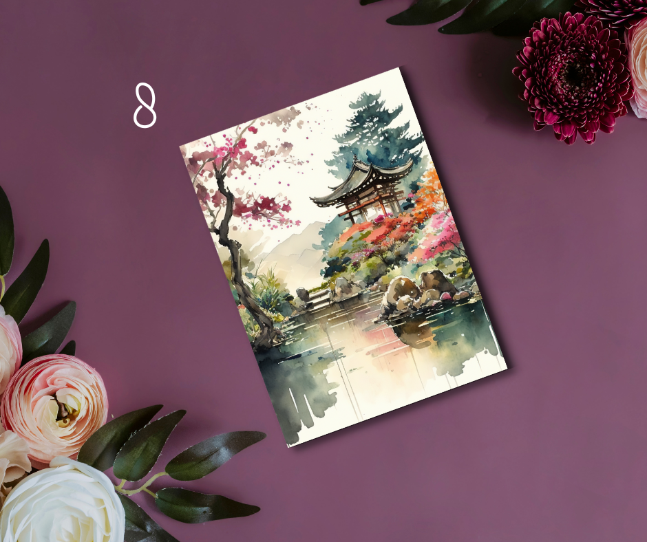 Japanese Art Journaling Cards