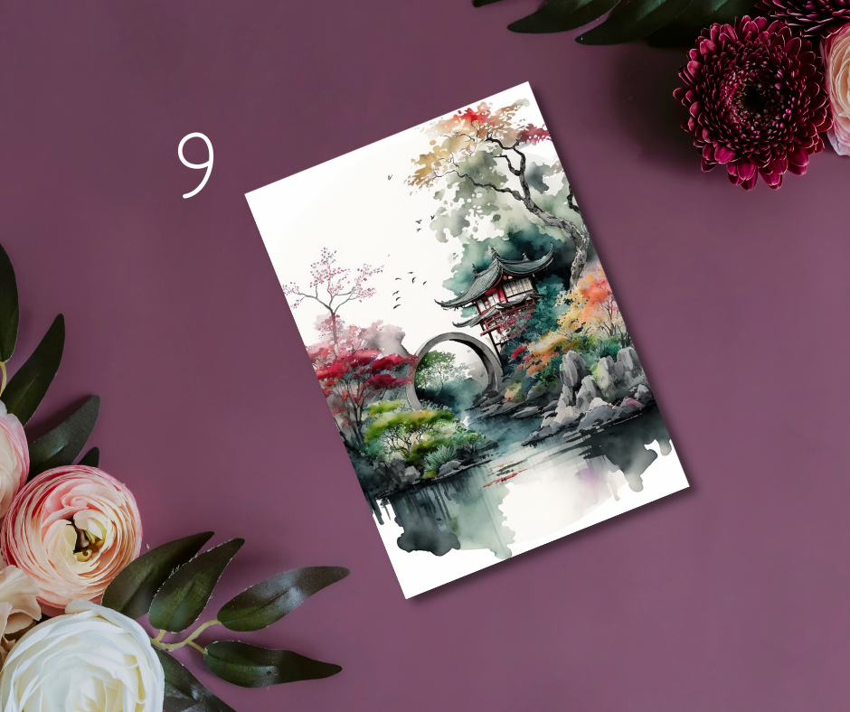 Japanese Art Journaling Cards