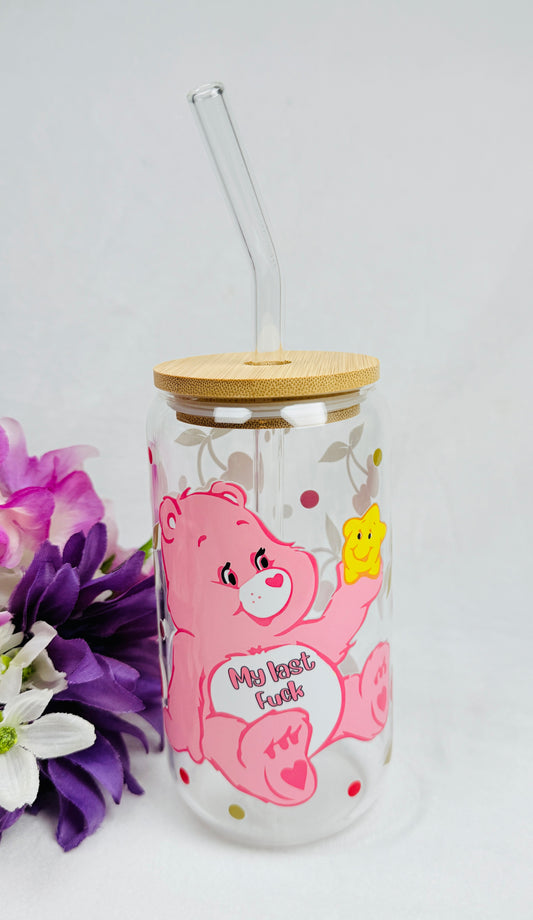 Pink Bear 20 ounce Libby Cup