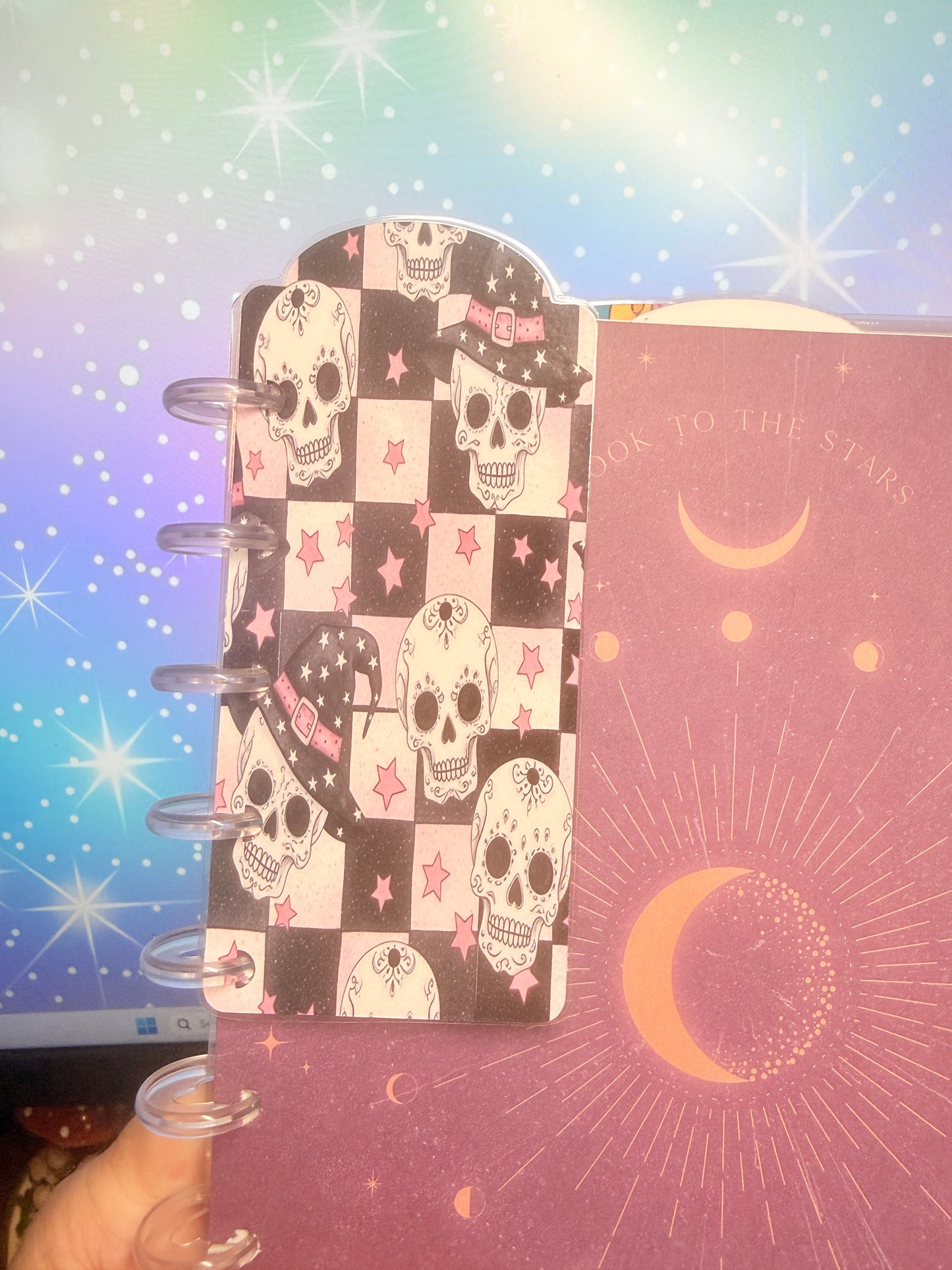 Witchy Skulls Covers plus Bookmarks for Classic Happy Planner