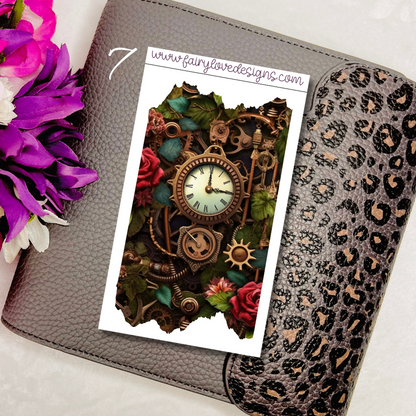 Flower Steampunk Rip Washi