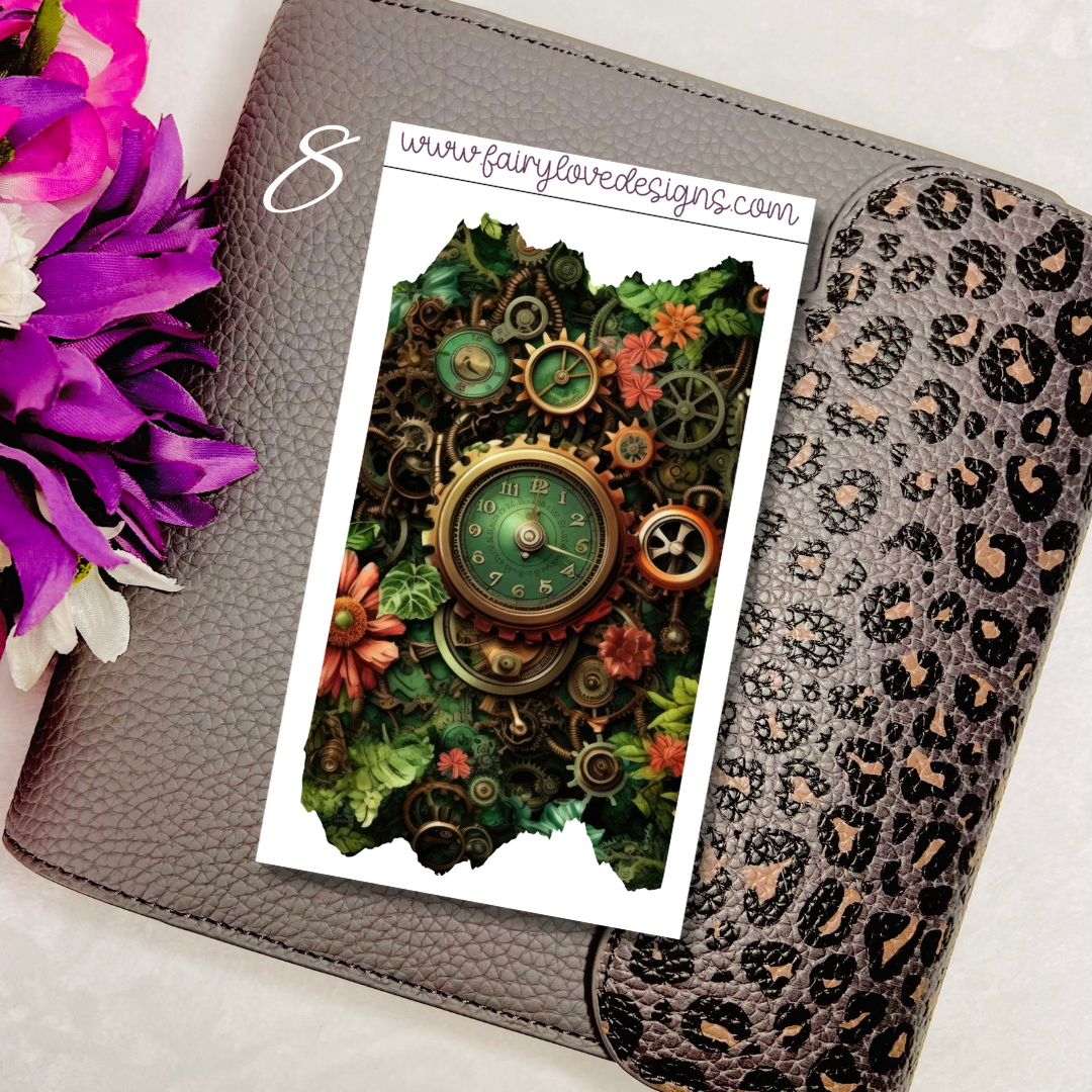 Flower Steampunk Rip Washi