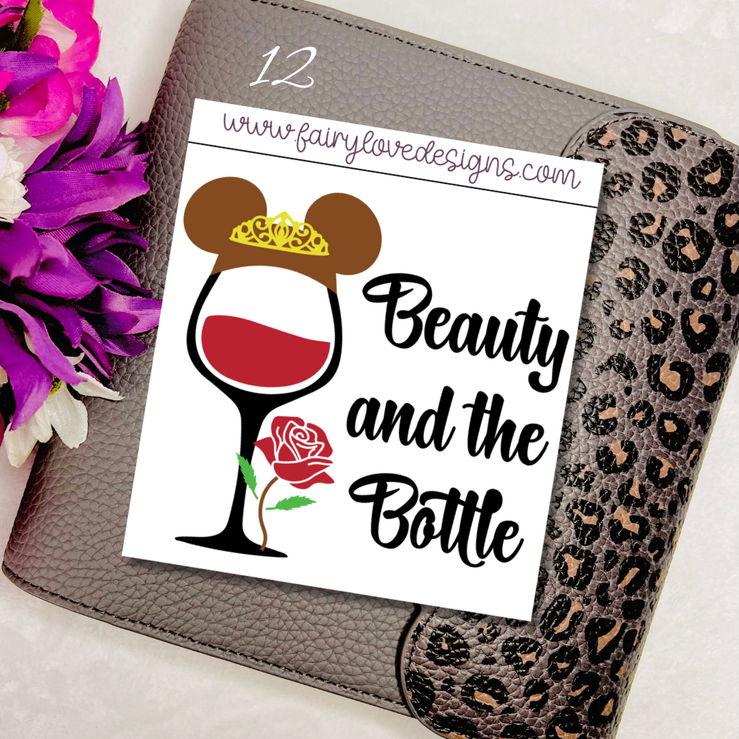Magical Booze - clear format stickers
