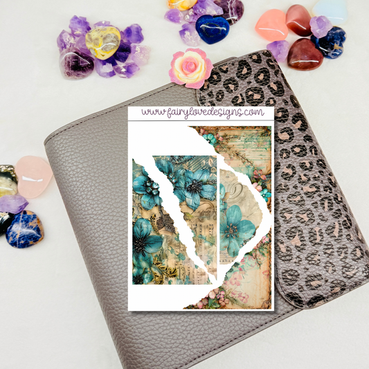 Blue Flowers Washi Kit