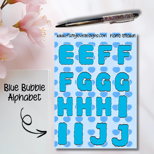 Blue Bubble Alphabet
