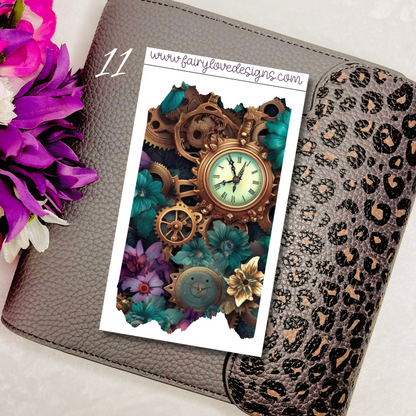 Flower Steampunk Rip Washi