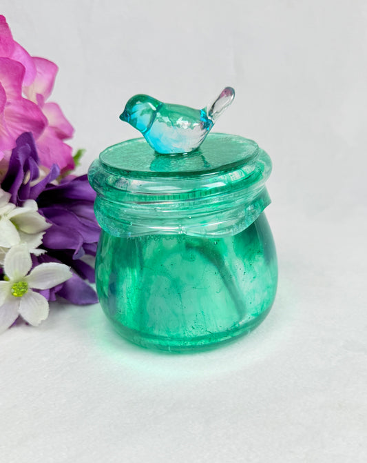 Green Resin Jar