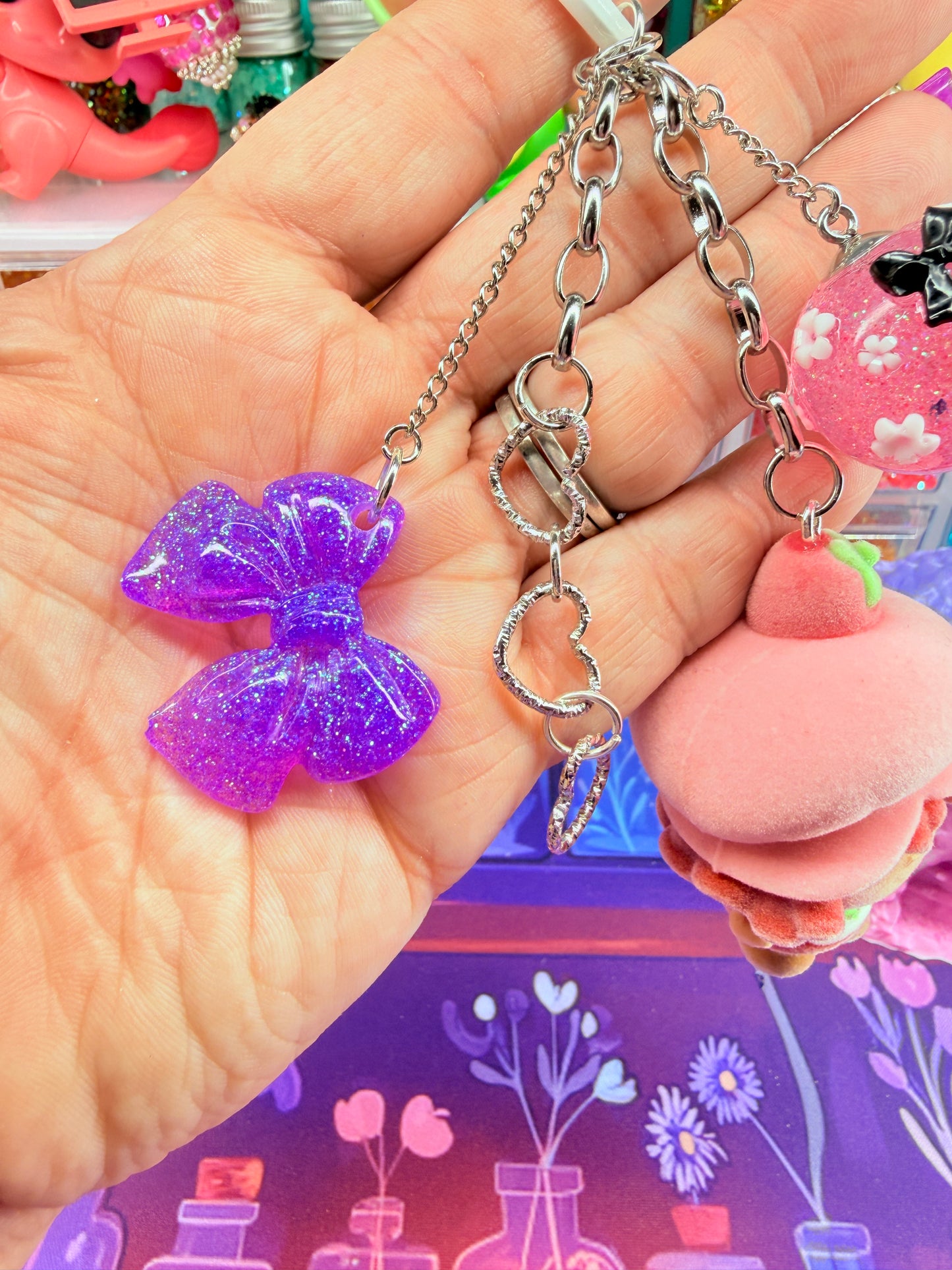 Ms. Strawberry Junk Keychain