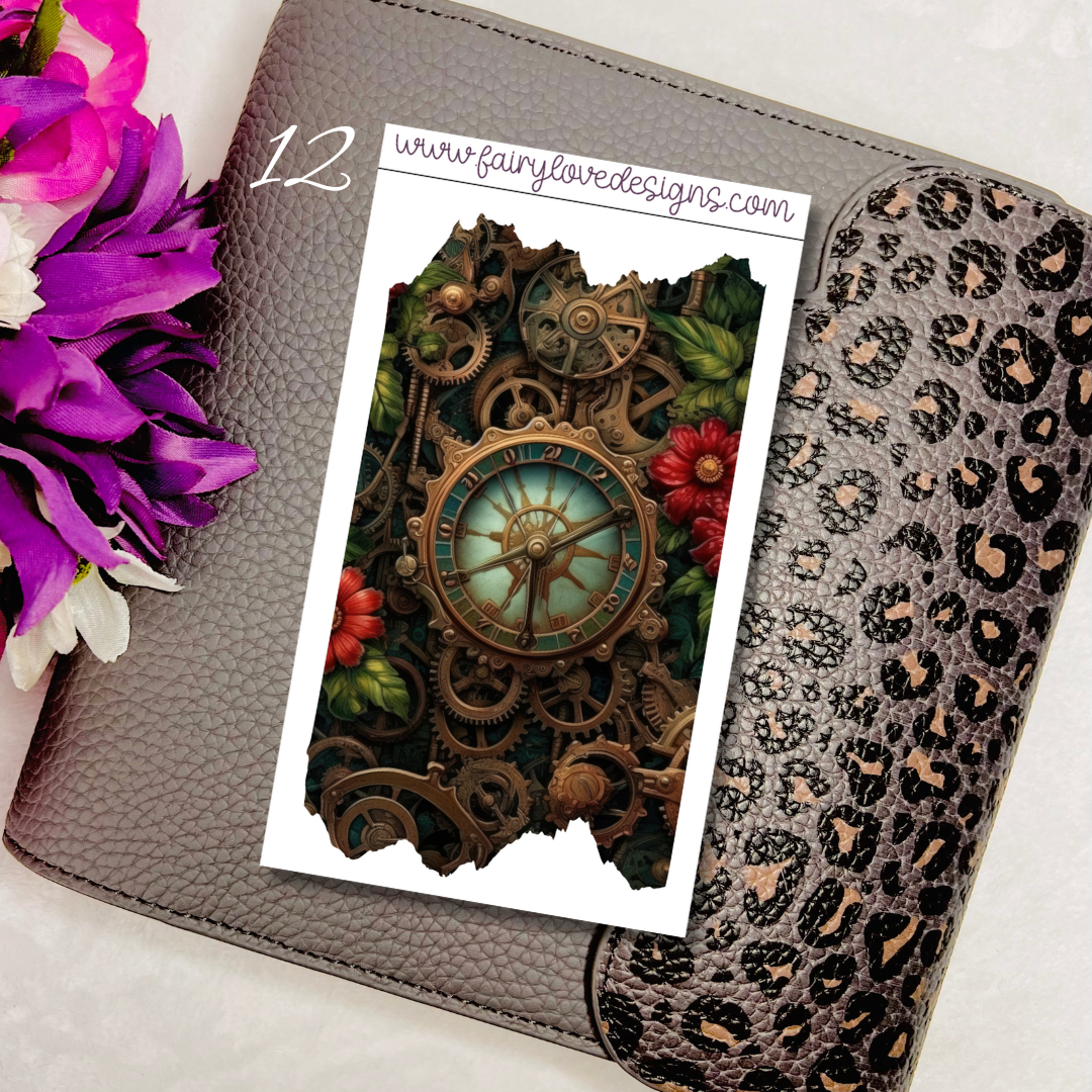 Flower Steampunk Rip Washi