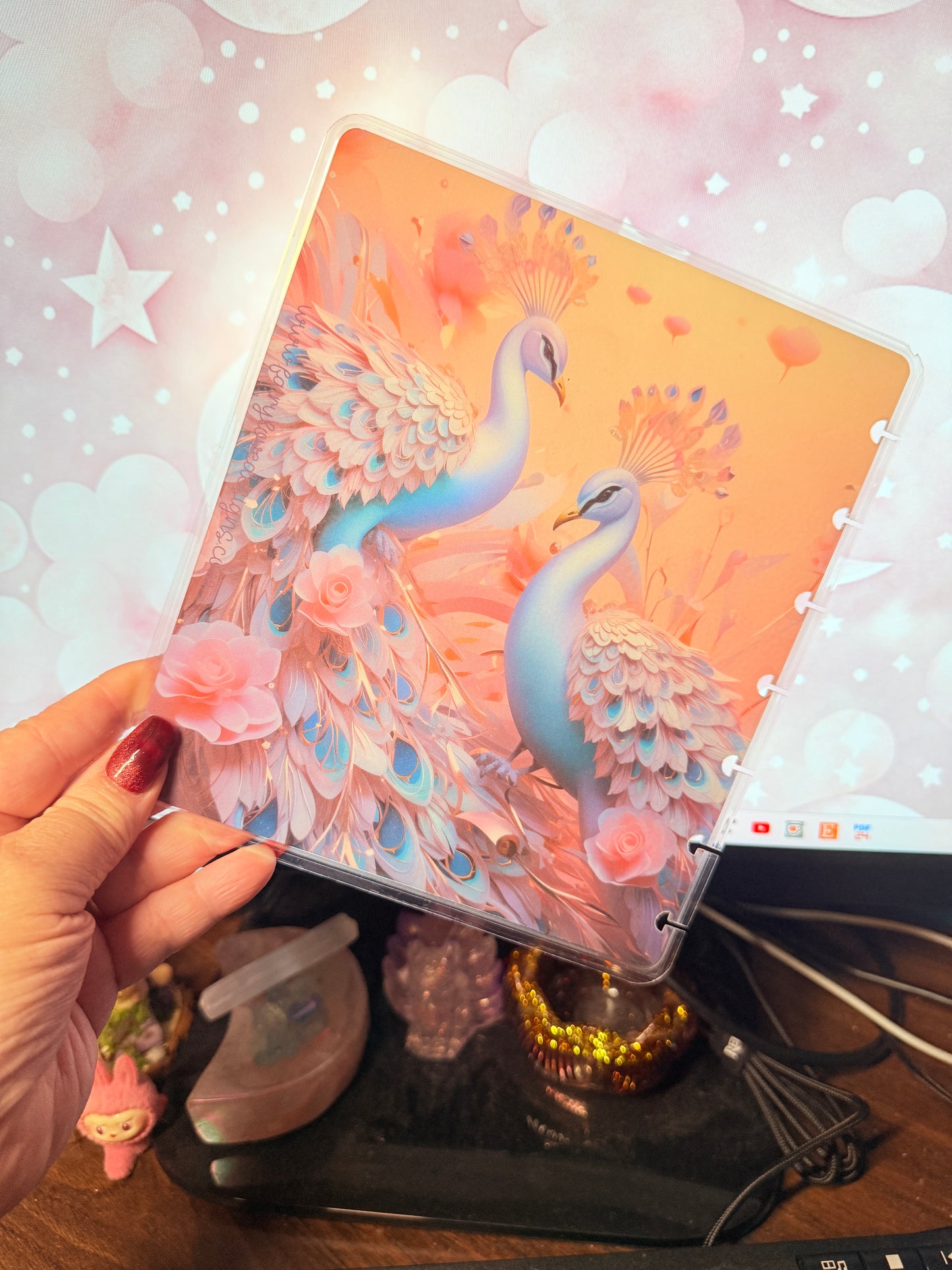 Pink Peacock B6 Disc Bound