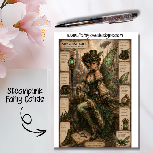 Sitting Steampunk Fairy Cards