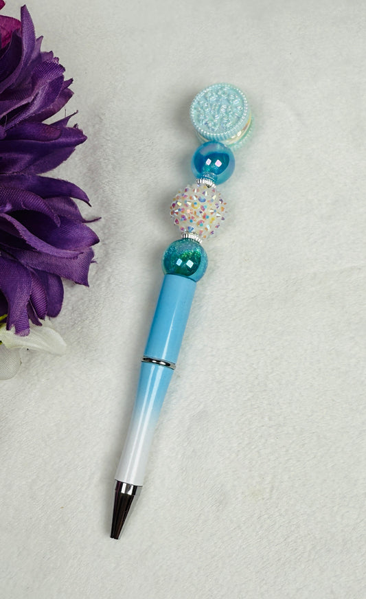 Cookie Topper with Blue/White Pen Barrel