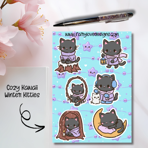 Cozy Kawaii Winter Kitties
