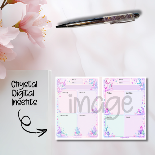 B6 Disc Crysal Inserts - printable