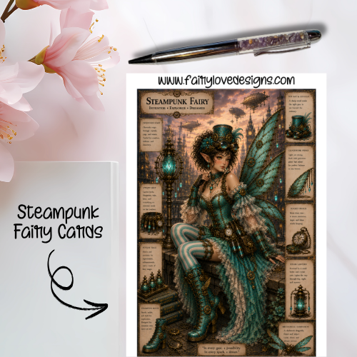 Sitting Steampunk Fairy Cards