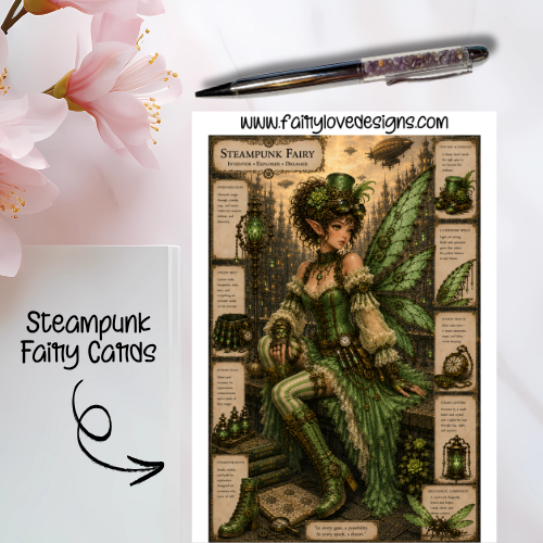 Sitting Steampunk Fairy Cards